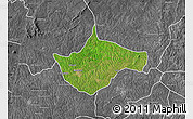 Satellite Map of Berekum, desaturated