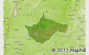 Satellite Map of Berekum, physical outside