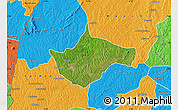 Satellite Map of Berekum, political outside