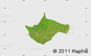 Satellite Map of Berekum, single color outside