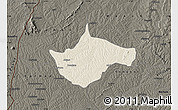 Shaded Relief Map of Berekum, darken