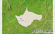 Shaded Relief Map of Berekum, satellite outside