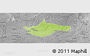 Physical Panoramic Map of Berekum, desaturated