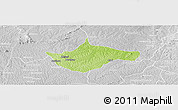 Physical Panoramic Map of Berekum, lighten, desaturated