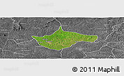 Satellite Panoramic Map of Berekum, desaturated