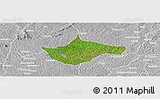 Satellite Panoramic Map of Berekum, lighten, desaturated
