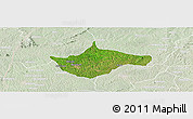 Satellite Panoramic Map of Berekum, lighten