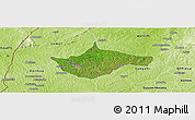 Satellite Panoramic Map of Berekum, physical outside