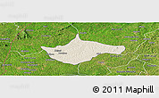 Shaded Relief Panoramic Map of Berekum, satellite outside