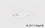 Silver Style Panoramic Map of Berekum, single color outside