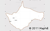 Classic Style Simple Map of Berekum, cropped outside