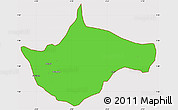 Political Simple Map of Berekum, cropped outside