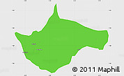 Political Simple Map of Berekum, single color outside
