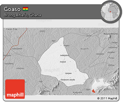 Gray 3D Map of Goaso