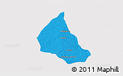 Political 3D Map of Goaso, cropped outside