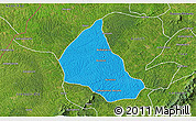 Political 3D Map of Goaso, satellite outside