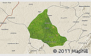 Satellite 3D Map of Goaso, shaded relief outside