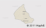 Shaded Relief 3D Map of Goaso, cropped outside