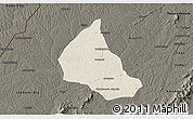 Shaded Relief 3D Map of Goaso, darken