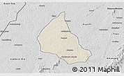 Shaded Relief 3D Map of Goaso, desaturated