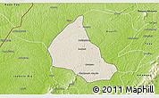 Shaded Relief 3D Map of Goaso, physical outside