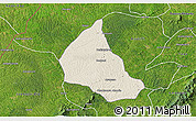 Shaded Relief 3D Map of Goaso, satellite outside