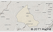 Shaded Relief 3D Map of Goaso, semi-desaturated