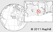 Blank Location Map of Goaso