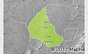 Physical Map of Goaso, desaturated