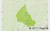 Physical Map of Goaso, lighten