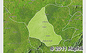 Physical Map of Goaso, satellite outside