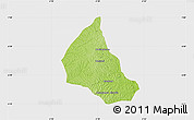 Physical Map of Goaso, single color outside