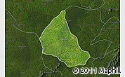 Satellite Map of Goaso, darken