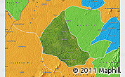 Satellite Map of Goaso, political outside