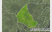 Satellite Map of Goaso, semi-desaturated