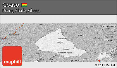 Gray Panoramic Map of Goaso