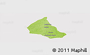 Physical Panoramic Map of Goaso, cropped outside