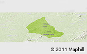 Physical Panoramic Map of Goaso, lighten