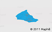 Political Panoramic Map of Goaso, cropped outside