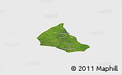 Satellite Panoramic Map of Goaso, single color outside