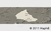 Shaded Relief Panoramic Map of Goaso, darken