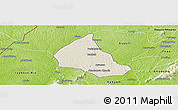 Shaded Relief Panoramic Map of Goaso, physical outside
