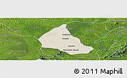 Shaded Relief Panoramic Map of Goaso, satellite outside