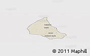 Shaded Relief Panoramic Map of Goaso, single color outside