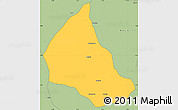 Savanna Style Simple Map of Goaso