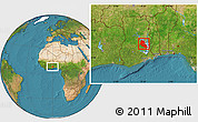 Satellite Location Map of Kwame Danso