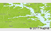 Physical Panoramic Map of Kwame Danso