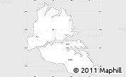Silver Style Simple Map of Kwame Danso, single color outside