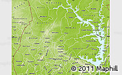 Physical Map of Brong Ahafo