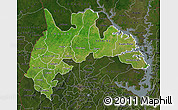 Satellite Map of Brong Ahafo, darken